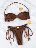 Miyouj Push Up Bikinis New Two Piece Suit 2026 Bathsuit Sexy Bikini Sets Hollow Out Swimsuit String Bathwear Low Waist Swimwear