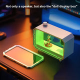 DIY Transparent Bluetooth Speaker RGB Colorful Lighting Computer Subwoofer Desktop Audio with High Volume Display BT AUX Play