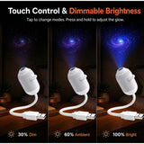 HD Smart Dynamic 3D Holographic Night Light Projector 2-IN-1 360° Adjustable Galaxy & Ocean Projector for Bedroom Ceiling