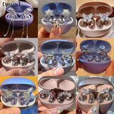1Pairs Headphone Diameter Buckle Zircon Decorative Headphone Decoration Clip Removable Easy To Install Earbud Accessories