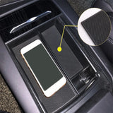 1pcs DC12V Car Front Center Console Storage Box With Power Cord Wireless Charger For Tesla For Model X For Model S 2016~2020