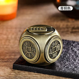 Hot selling Four sided Rotating Gyroscope Decompression Dice Direct Charge Desktop Toy Gift Metal Inflatable Lighter