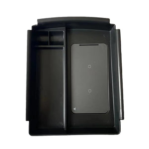 For Tesla Model X central armrest box storage box Model S wireless charging box