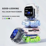 Wireless Bluetooth-compatible Earphones Intelligent Touch Color LCD Screen TWS Earbuds HIFI Noise Reduction Stereo Earphones