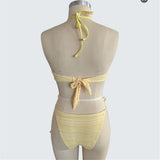 S - XXL Sexy Halter Wrinkled Cut Out One Piece Swimsuit Women Swimwear Female Padded High Leg Cut Bather Bathing Suit Swim V7562