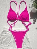 Sexy Extreme Mini Micro String Women Swimwear One Piece Swimsuit Female Cross Backless Monokini High Cut Bathing Suit Swim Lady