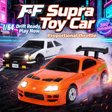 Mini Drift RC Car Supra 1/64 Scale With Gyro 2.4Gh Remote Control Professional High-Speed Turbo Racing Toy 1+ Birthday Gift