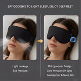 Sleep Headphones, 3D Sleep Mask Bluetooth Wireless Music Eye Mask, Sleeping Headphones For Side Sleepers Sleep Mask With