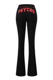 gia slim fit letter printed open thread design hooded zipper short jacket pants set