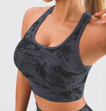 2 Pieces Workout Sets for Women,Tie-dye Seamless Yoga Shorts with Sports Bras,Athletic Matching Outfits,Gym,Casual