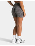 Women's High Waisted Leopard Print Yoga Shorts — Seamless Tummy Control Workout Biker Shorts for Gym, Fitness, and Running