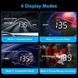 M8 Car HUD Head Up Display OBD2 Overspeed Warning Auto Electronic Water Temperature LED Digital Projector Windshield