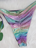 Gradient Snake Skin Bikins 2025 Diamond Bikini Female Swimsuit Women Swimwear Two-pieces Bikini Set Mini Micro Bathing Suit Swim