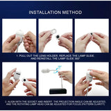 HD Smart Dynamic 3D Holographic Night Light Projector 2-IN-1 360° Adjustable Galaxy & Ocean Projector for Bedroom Ceiling