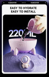 220mL Space Capsule Air Humidifier USB Plug in Rechargeable Mist Aromatherapy Water Diffuser 7 Colors Atmosphere Light