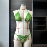 New Sexy Bikini Women Print  Bikini Set Halter Backless Swimsuit Swim Wear Biquini Dot biquini female Beachwear Sexy Bikini Set