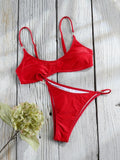 Miyouj Push Up Swimwear High Cut Bikinis Sexy Two Piece Suits Solid Bikini Set New Swimsuits String Bathsuit 2026 Swimsuit