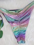 Gradient Snake Skin Bikins 2025 Diamond Bikini Female Swimsuit Women Swimwear Two-pieces Bikini Set Mini Micro Bathing Suit Swim