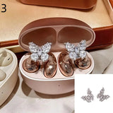 1Pairs Headphone Diameter Buckle Zircon Decorative Headphone Decoration Clip Removable Easy To Install Earbud Accessories
