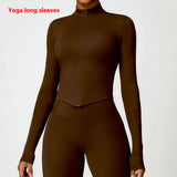 New Running Elasticity Yoga Jacket Zipper Slimming Top Coat Women's Sports Jacket Gym Workout Sports Long Sleeves Women Tights