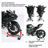 1:9 Scale H2R Motorcycle Model Toy Car Alloy Body Ignitable Start Spray Motor Models Shock Absorption Vehicles