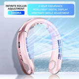 Hanging Neck Fan Digital Display Power Ventilador Bladeless Neckband Fan Portable Mini Air Cooler USB Rechargeable Electric Fans