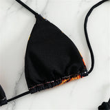 S - XL Sexy Two-Pieces Bikini Set Bather Bathing Suit Swim Printed Halter Padded Bikini Female Swimsuit Women Swimwear V4910