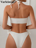 2026 Sexy 3D Flowers Halter Brazilian Bikini Women Swimwear Female Swimsuit Two-Pieces Bikini Set Bather Bathing Suit Swim V5236