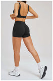 2PCS Yoga Shorts Set Women Tracksuits Gym Clothes Fitness Sports Suit Female Shockproof Bra High Waist Shorts Set Sportswear