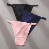 FINETOO 3Pcs/set Women's Cotton Panties Low Waist Bikini Briefs M-2XL Ladies Underwear Female Soft Solid Underpants Lingerie New