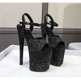 Korean Style Nightclub Catwalk Shoes 20 Cm Waterproof Platform Hentiangao High Heel Sandals Middle Eastern Fashion And Elegant