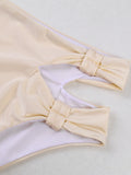 Sexy 3Pieces Push Up Bikini Set Women Swimsuit High Waist Perspective Tassel Skirt Beach Outing Bathing 2024 Feminine Swimwear