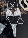 Sexy Extreme Mini Micro String Women Swimwear One Piece Swimsuit Female Cross Backless Monokini High Cut Bathing Suit Swim Lady