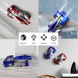 Mini Wall Climbing RC Car With LED Lights Remote Control 360 Degree Rotation Gravity Induction Racing Car Gift Toys for children
