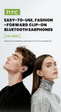 【HTC NE67】Bluetooth V6.0 Earphones AI Translator Earbuds TWS Earclip Wireless Headphones Portable with a Hanging Chain