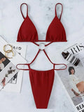 Sexy Extreme Mini Micro String Women Swimwear One Piece Swimsuit Female Cross Backless Monokini High Cut Bathing Suit Swim Lady
