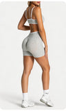 Women Leopard Print 2 Piece Yoga Set High Waist Butt Lift Biker Shorts Adjustable Strap Sports Bra Gym Workout Activewear