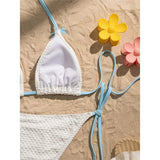 Sexy Halter High Leg Cut Bikini Women Swimwear Two-Pieces Bikini Set Female Swimsuit Bow Strappy Bather Bathing Suit Swim V6526