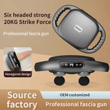 6 Head Massage Gun Deep Tissue with 9 Levels 9 Modes Electric Massager Tool Leg Arms Waist Back Buttocks Body Muscle Pain Relief