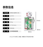 Rotating Dice Mahjong Stereoscopic Design Windproof Red Flame Butane Gas Lighter Pull down Ignition Outdoor Fun Lighters