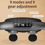 6 Head Massage Gun Deep Tissue with 9 Levels 9 Modes Electric Massager Tool Leg Arms Waist Back Buttocks Body Muscle Pain Relief
