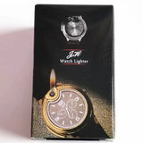 New Trendy Metal Gas Watch Lighter Men Outdoor Windproof Portable Rechargeable Lighter Fashion and Cool Personality Gift