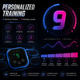Smart EMS Core Trainer Belt, No Gel Required, 9 Intensity Levels, USB Rechargeable Muscle Stimulator for Home Fitness & Recovery