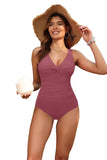 S - XXL Twist Front V Neck One Piece Swimsuit Women Swimwear Female Slim Monokini Backless Bathing Suit Swim Beachwear Bodysuit
