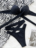 Sexy Underwired Bra Cup Female Swimsuit High Waist Bikini Women Swimwear Two-pieces Bikini set Push Up Bathing Suit Swim Lady