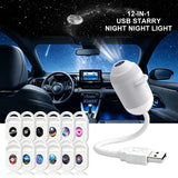HD Smart Dynamic 3D Holographic Night Light Projector 2-IN-1 360° Adjustable Galaxy & Ocean Projector for Bedroom Ceiling