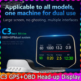 With Navigation GPS OBD2 Speedometer C3 HUD Car Electronic Auto Projector HUD Protable Head Up Display Car Accessories