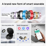 All Size（6-14） Smart Ring for Women Men Healthy Heart Rater Blood pressure Monitor Waterproof Take Photo Control Smartring Sport
