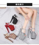 Korean Style Nightclub Catwalk Shoes 20 Cm Waterproof Platform Hentiangao High Heel Sandals Middle Eastern Fashion And Elegant