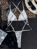Sexy Extreme Mini Micro String Women Swimwear One Piece Swimsuit Female Cross Backless Monokini High Cut Bathing Suit Swim Lady